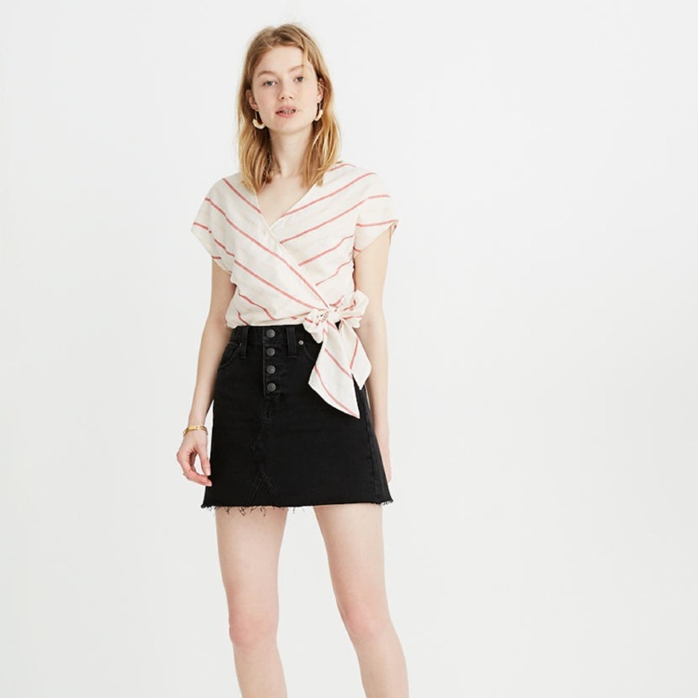 Madewell Rigid Denim A-Line Skirt
